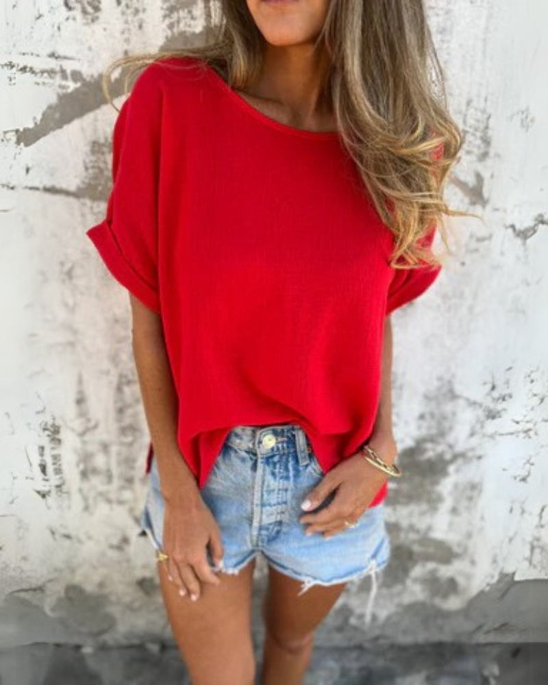 Top Boho Décontracté Vert