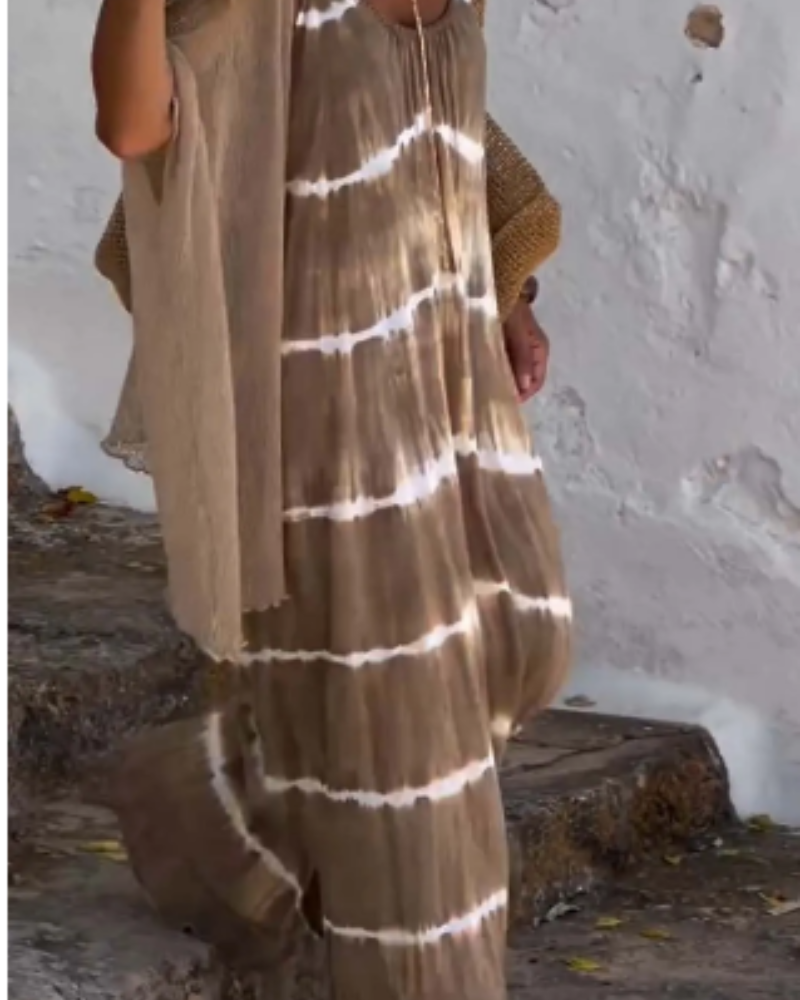 Robe longue boho tie-dye