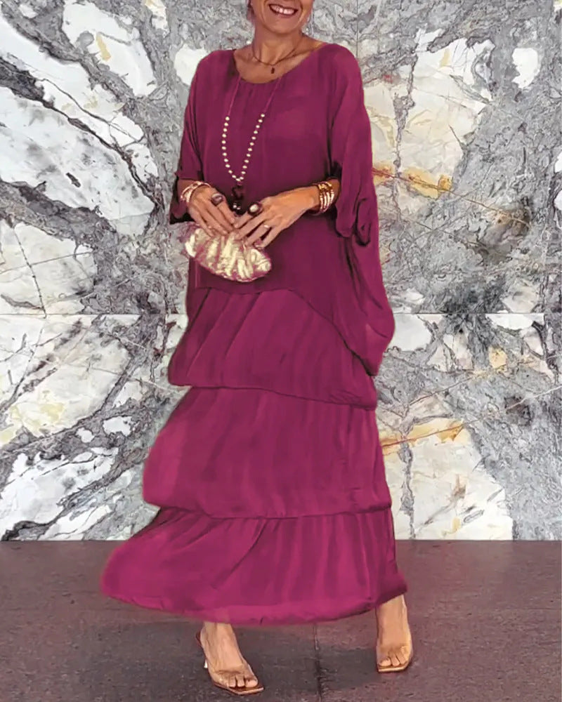 Robe Boho Chiffon Verte