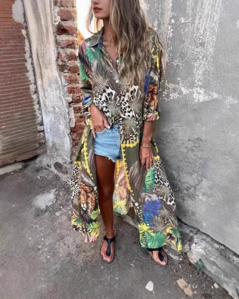 Robe Imprimée Tropicale