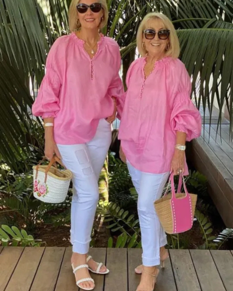 Blouse Décontractée Coton-Lin