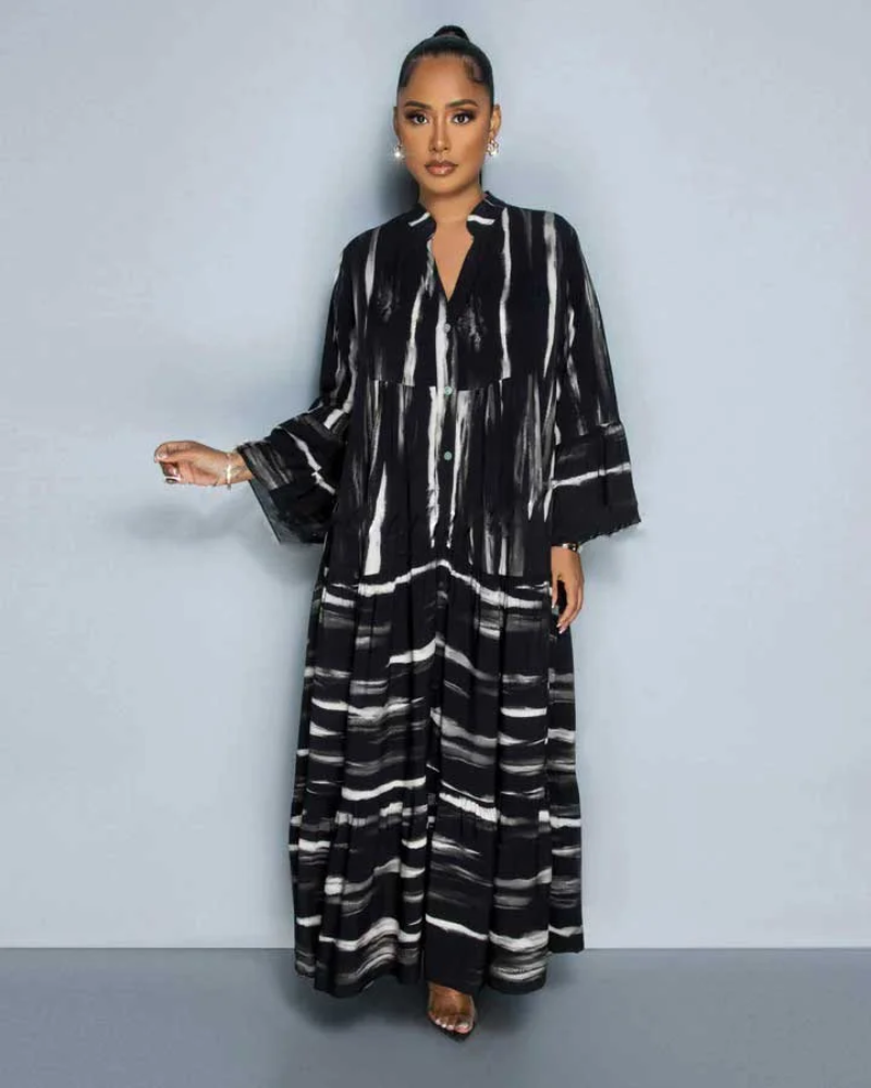 Robe Bohème à Rayures