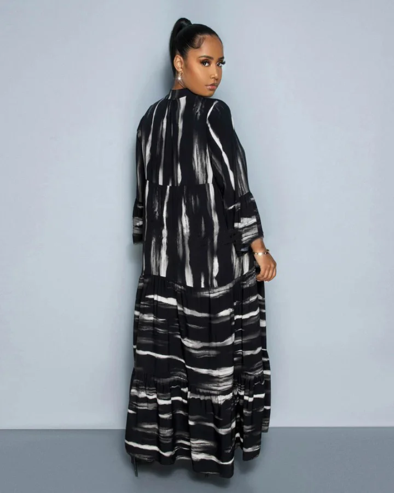 Robe Bohème à Rayures