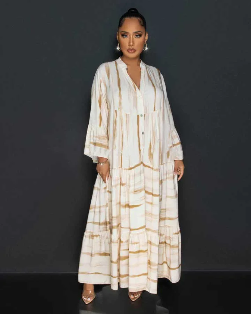 Robe Bohème à Rayures