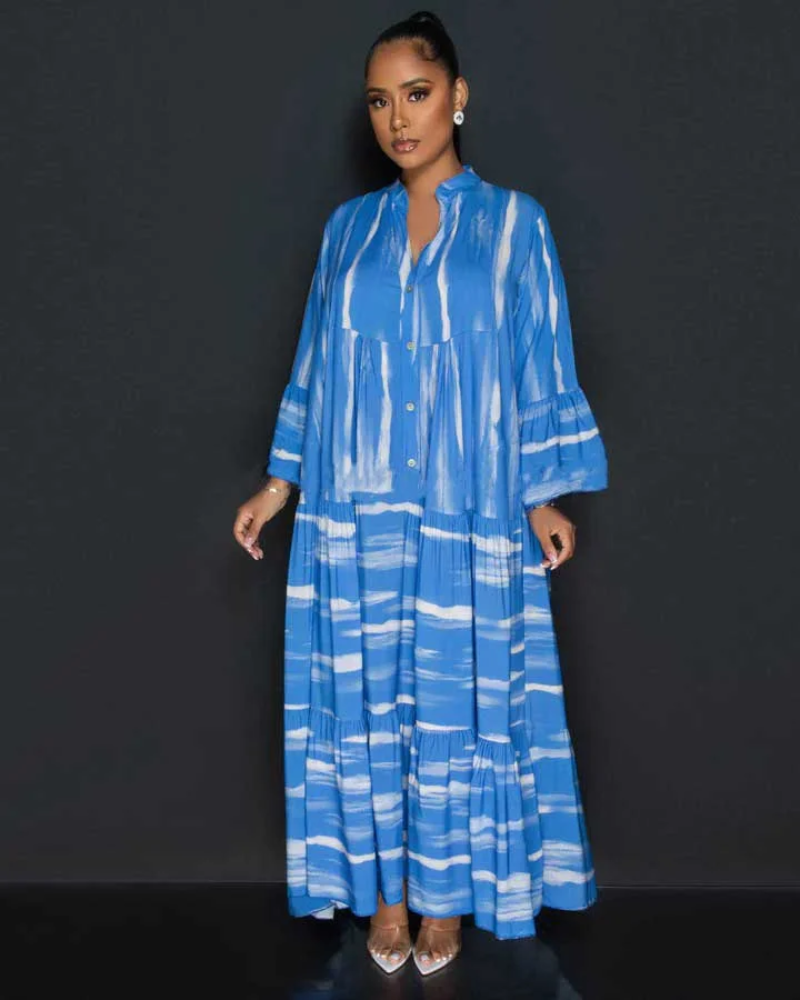 Robe Bohème à Rayures