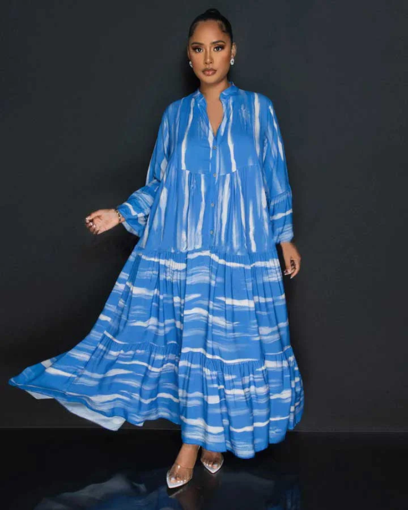 Robe Bohème à Rayures