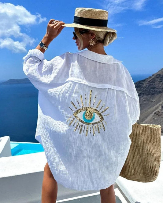 Chemise Décontractée à Sequins