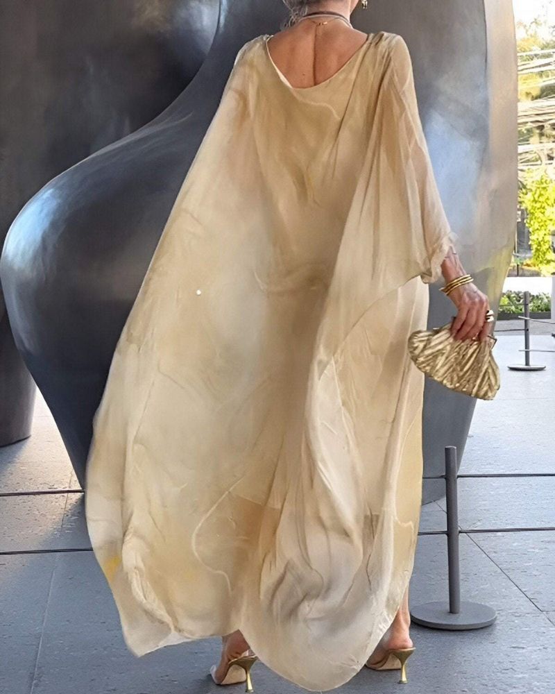 Robe Chiffon Élégante Turquoise