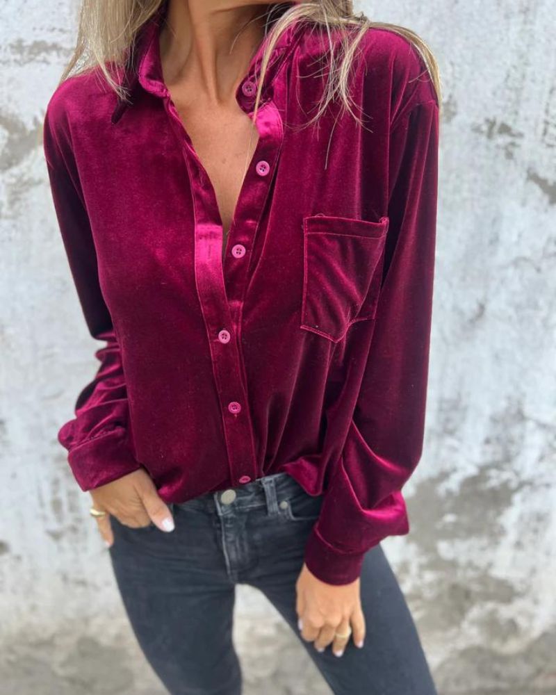 Blouse Velours Élégante