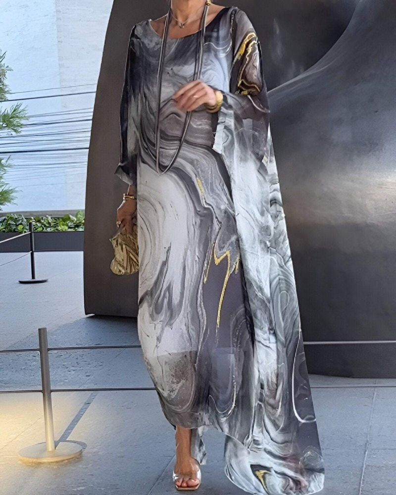 Robe Chiffon Élégante Turquoise