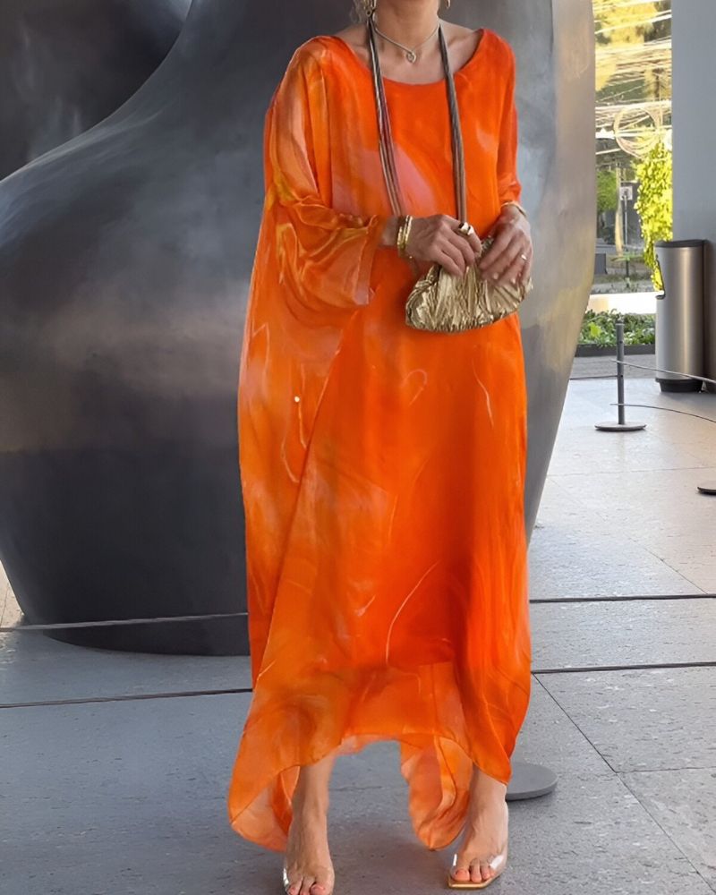 Robe Chiffon Élégante Turquoise