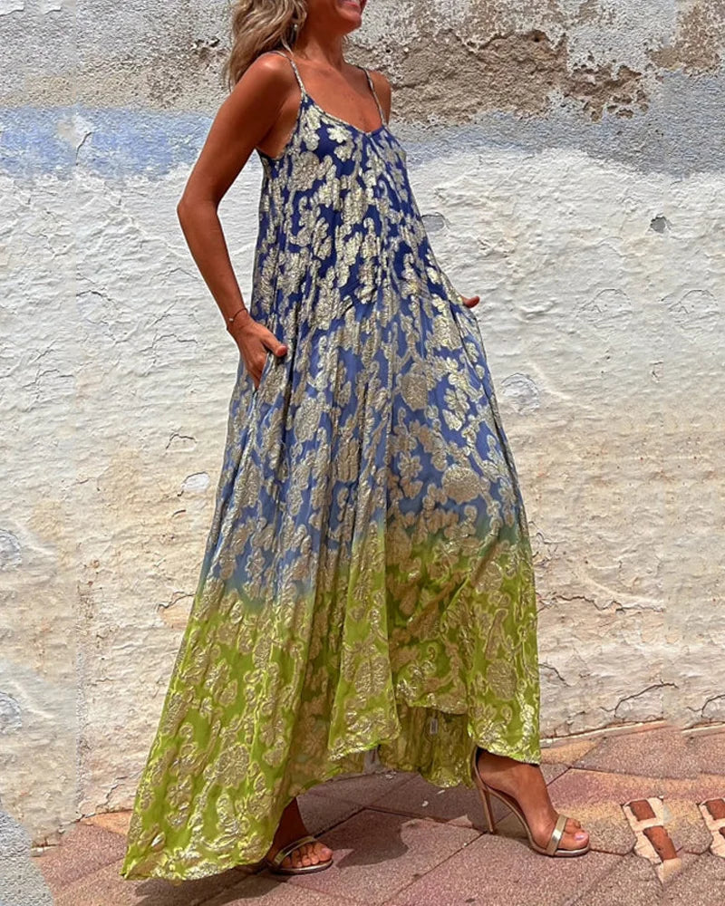 Robe Bohème Imprimée Élégante