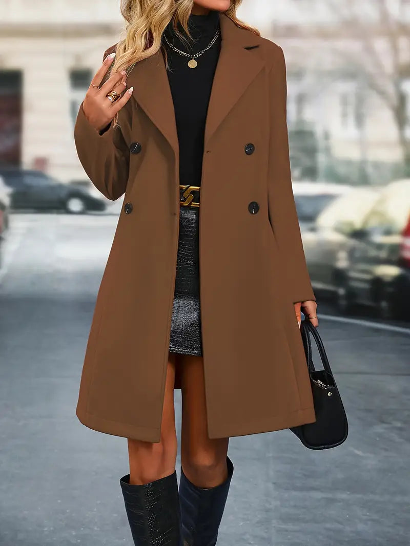 Manteau Élégant Double Boutonnage