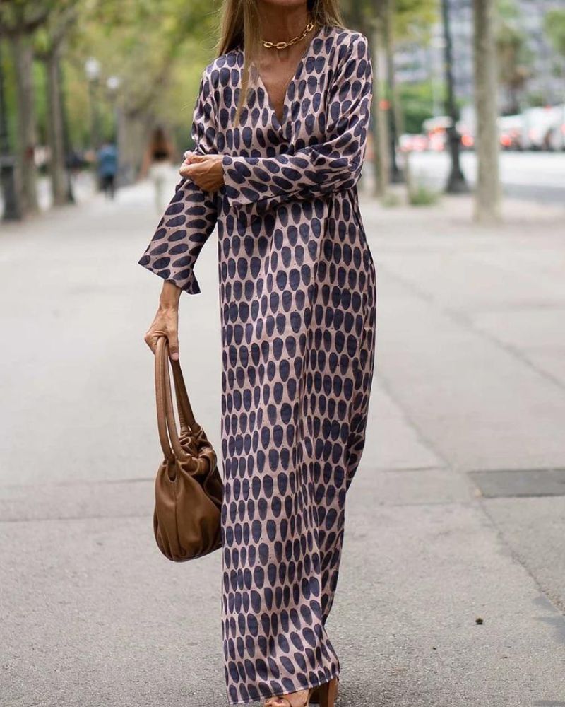 Robe Maxi Imprimée Ovale