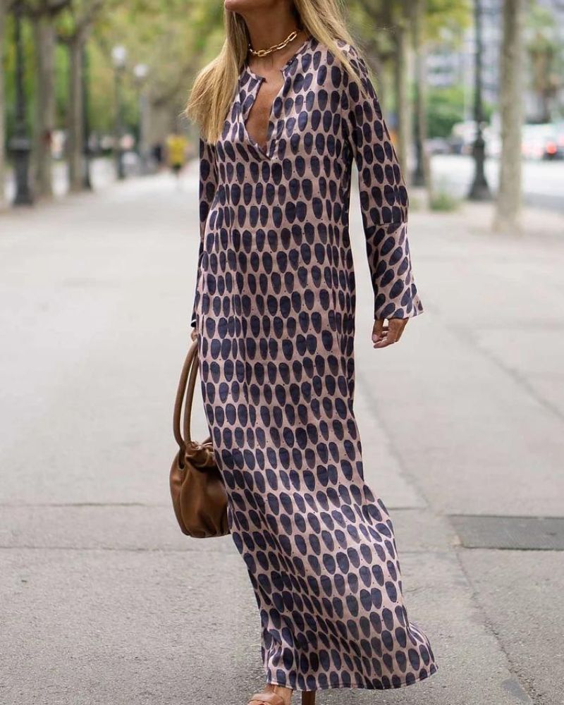 Robe Maxi Imprimée Ovale