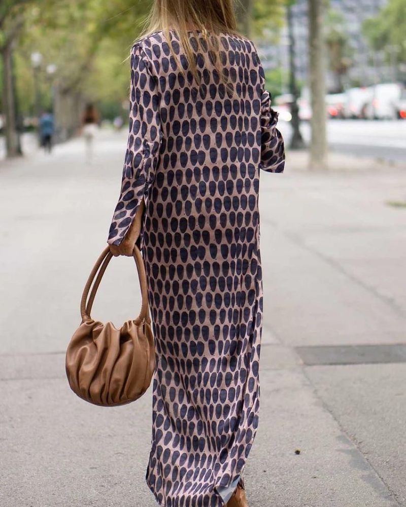 Robe Maxi Imprimée Ovale