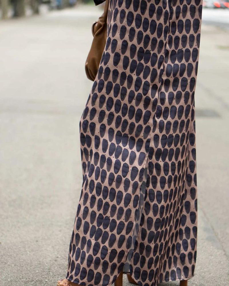Robe Maxi Imprimée Ovale
