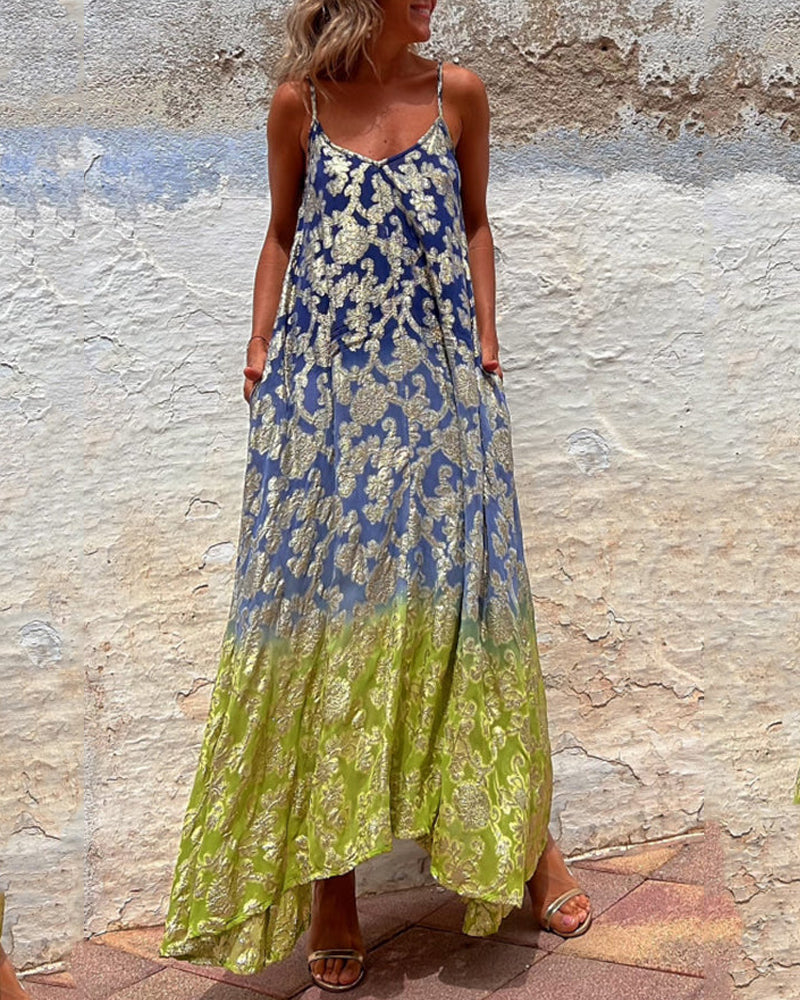 Robe Bohème Imprimée Élégante