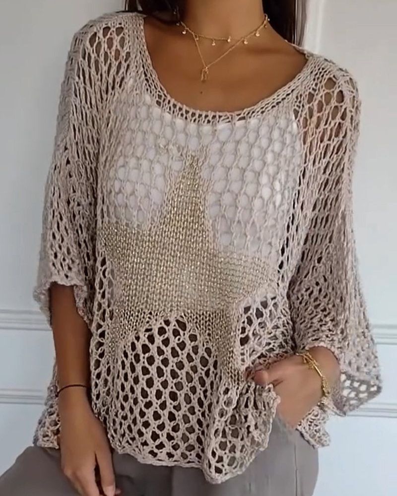 Haut Chic Crochet Étoile