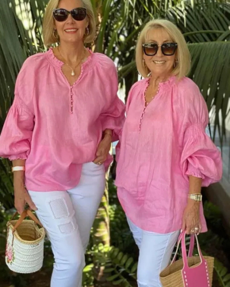 Blouse Décontractée Coton-Lin