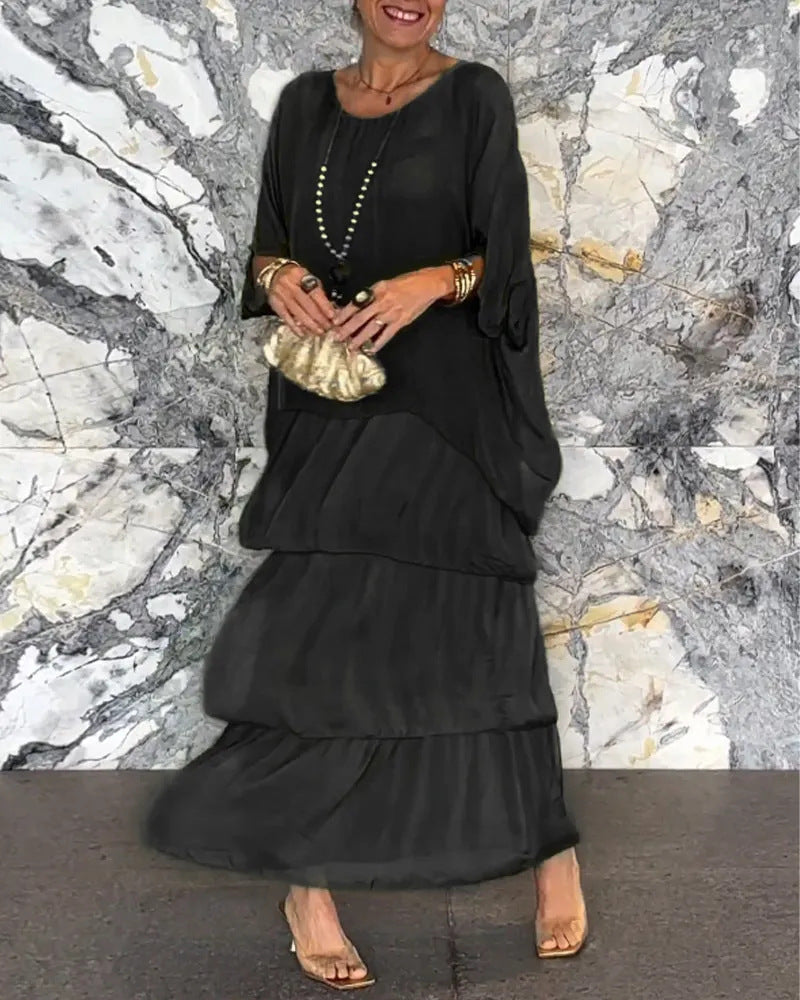 Robe Boho Chiffon Verte