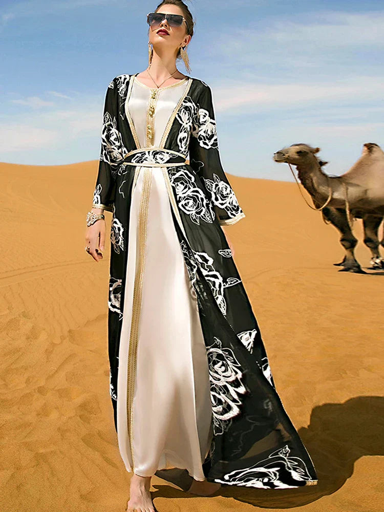 Caftan Élégant Fleur