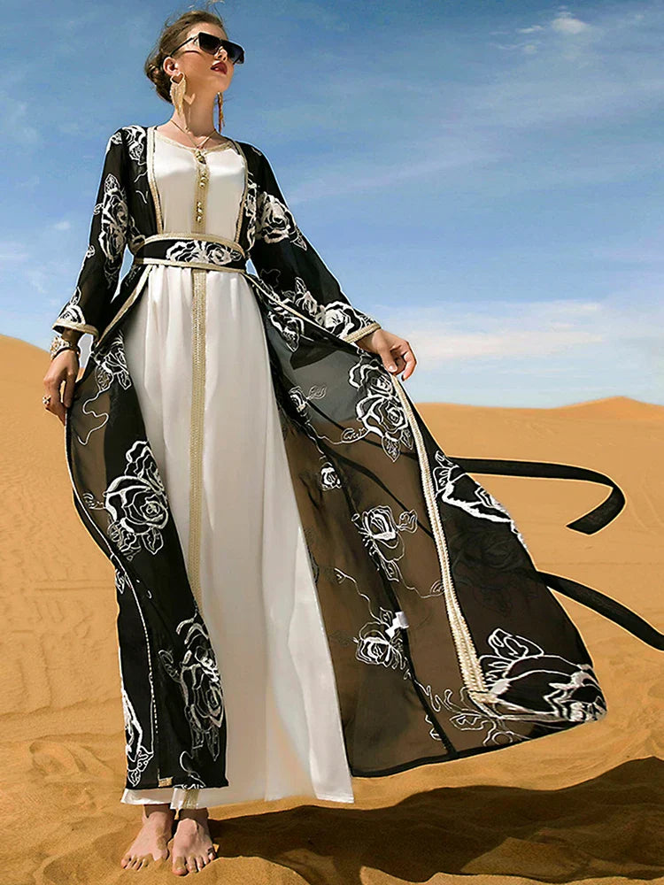 Caftan Élégant Fleur