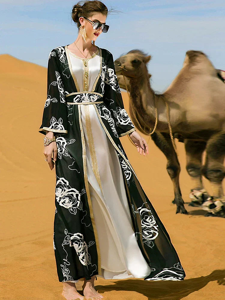 Caftan Élégant Fleur