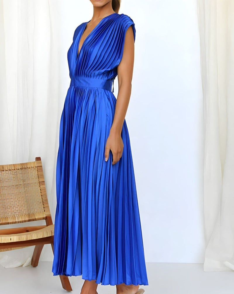 Robe Midi Plissée Élégante
