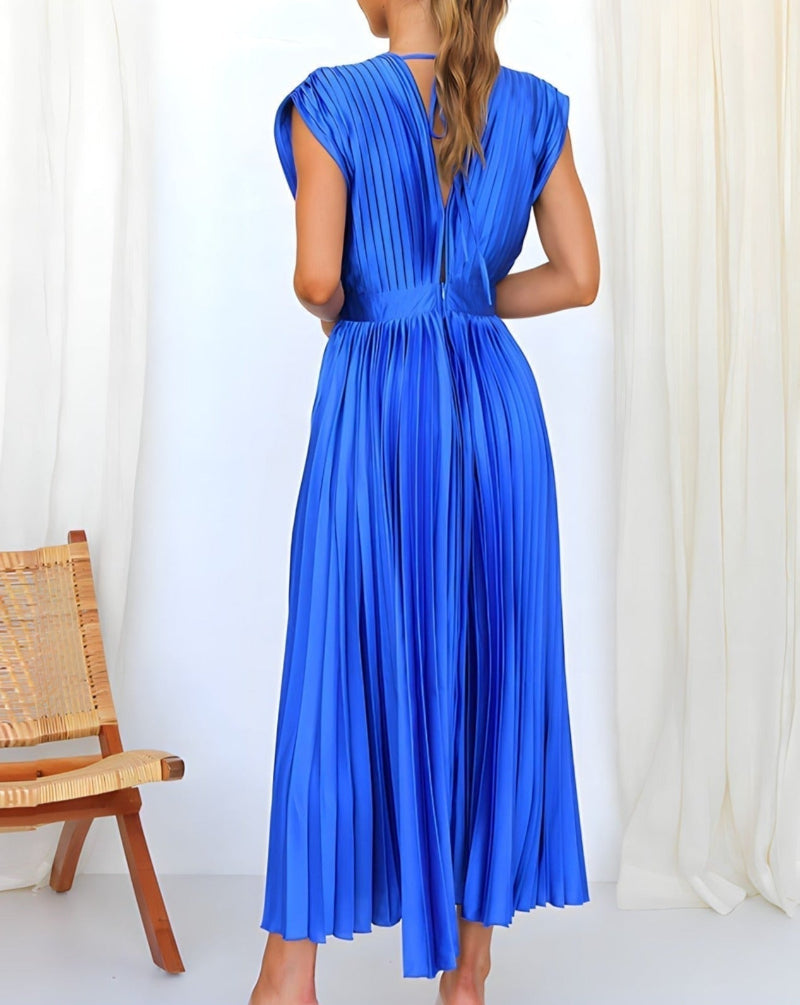 Robe Midi Plissée Élégante